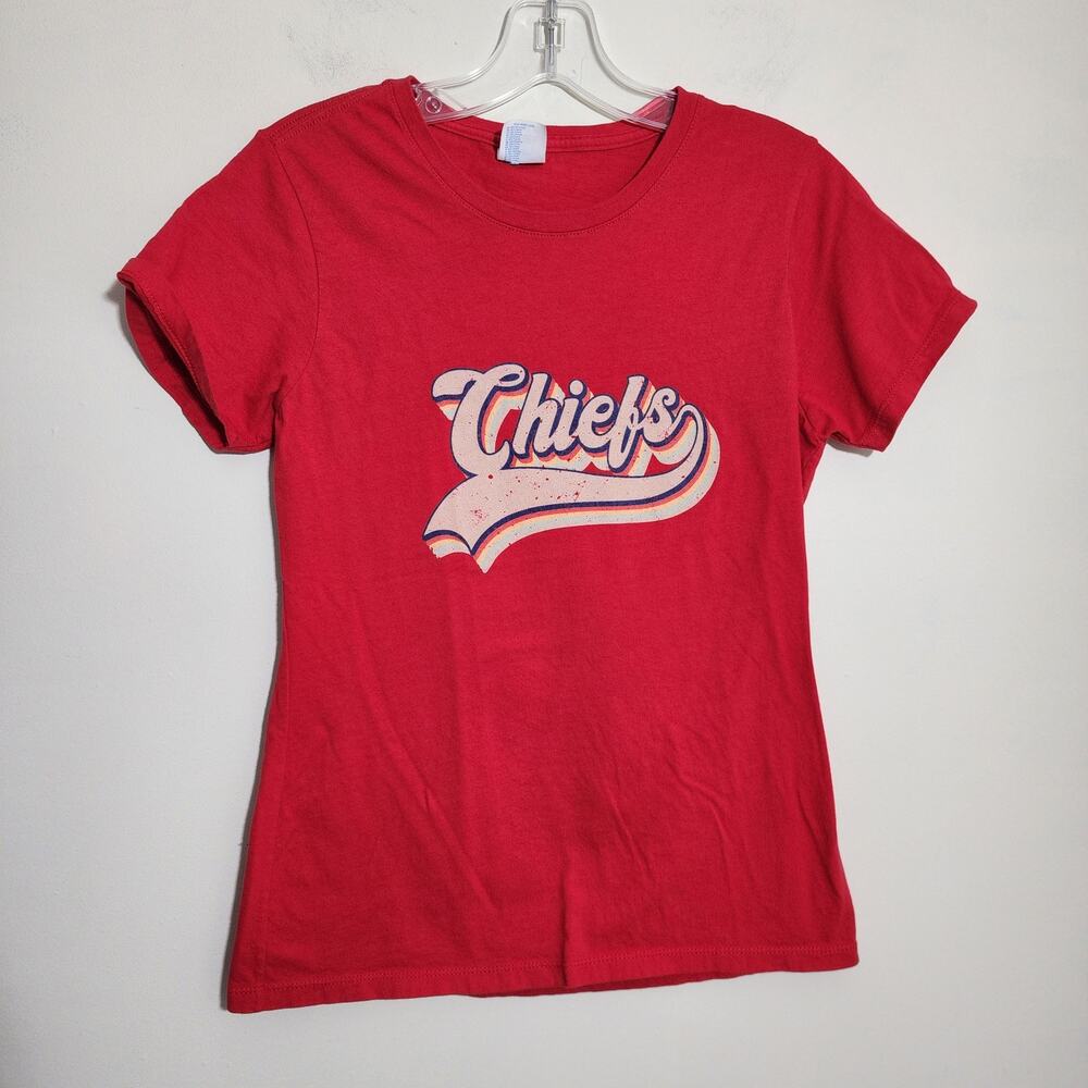 Port & Company Kansas City‎ Chiefs short sleeves baby tee woman's size small